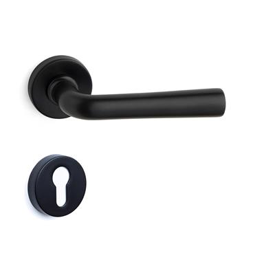 Otto Rozetli Kapı Kolu Takımı Siyah Renk