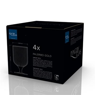 Palermo Gold Şarap Kadehi 4 Adet 30 Cl