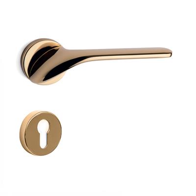 Palma Rozetli Kapı Kolu Takımı Altın Renk