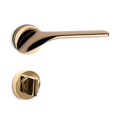 Palma Rozetli Kapı Kolu Takımı Altın Renk