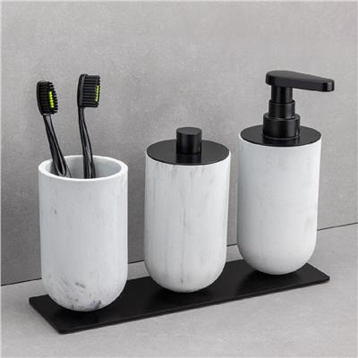 Pamukluk Mermer Deseni/Siyah Renk 165X75X75 Mm