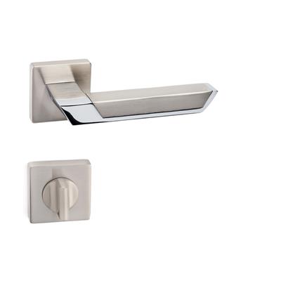 Pandora Rozetli Kapı Kolu Takımı Saten/Krom Renk