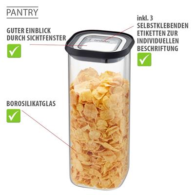 Pantry Erzak Saklama Kabı 1900 Ml 11x11x26 cm