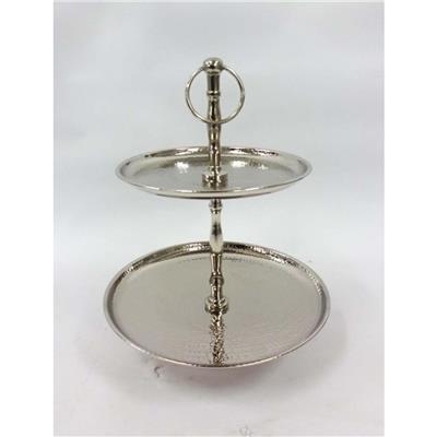 Paslanmaz Çelik 2 Katlı Servis Standı 31 Cm