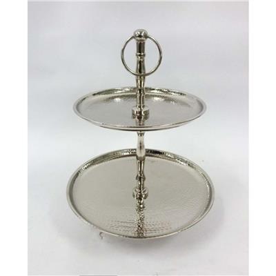 Paslanmaz Çelik 2 Katlı Servis Standı 31 Cm