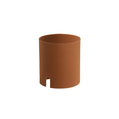 Pedallı Çöp Kovası Deri Kılıfı Terracotta
