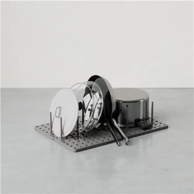 Peggy Mutfak Dolabı, Raf Ve Çekmece Düzenleyici Tepsi Kömür Rengi