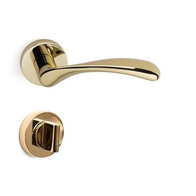 Perle Rozetli Kapı Kolu Takımı Altın Renk