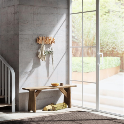 Picket Duvara Monte 5Li Askılık Naturel Renk 38x17x4 cm