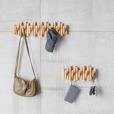 Picket Duvara Monte 8Li Askılık Naturel 38x17x4 cm