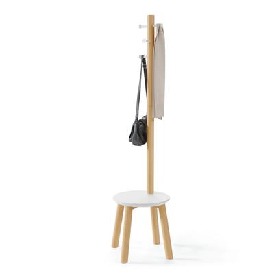 Pıllar Beyaz Tabure Ve Portmanto