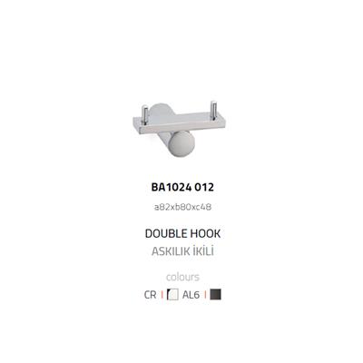 Pıvot Duvara Monte İkili Askılık Krom Krom 484x80x82 mm