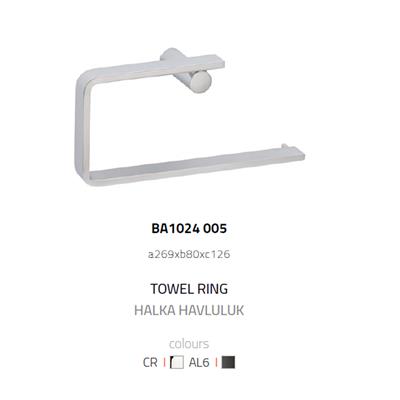 Pıvot Towel Rıng / Halka Havluluk Krom Renk  126X80X269 Mm