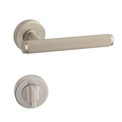 Pıxel-T Rozetli Kapı Kolu Takımı Saten Rengi