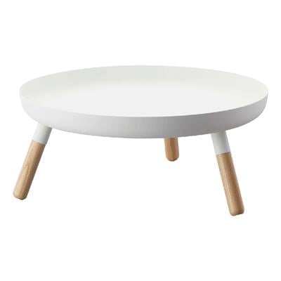 Plain Düz Ayaklı Tepsi Sehpası Beyaz