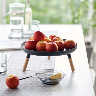 Plain Düz Ayaklı Tepsi Sehpası Siyah