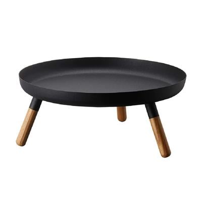 Plain Düz Ayaklı Tepsi Sehpası Siyah