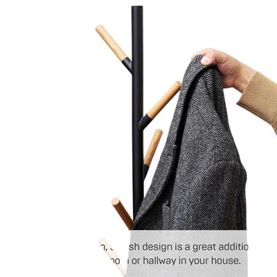 Plaın Ayaklı Siyah Askılık 177 cm