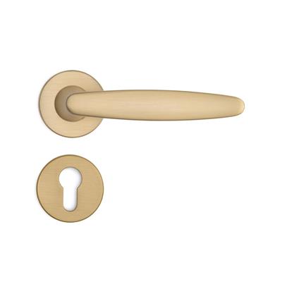 Polna Rozetli Kapı Kolu Altın Saten Renk