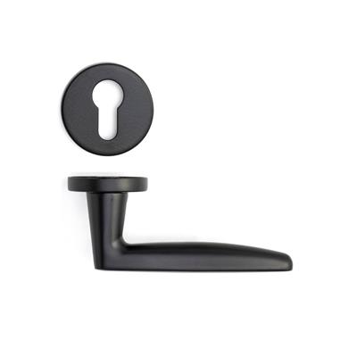 Polna Rozetli Kapı Kolu Mat Siyah Renk