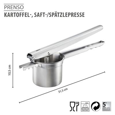 Prenso Patates, Meyve Suyu Ve Spaetzle Presi Paslanmaz Çelik