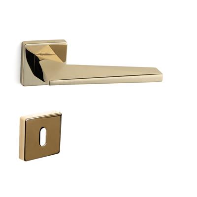 Prızma Rozetli Kapı Kolu Takımı Altın Rengi