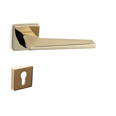 Prızma Rozetli Kapı Kolu Takımı Altın Rengi