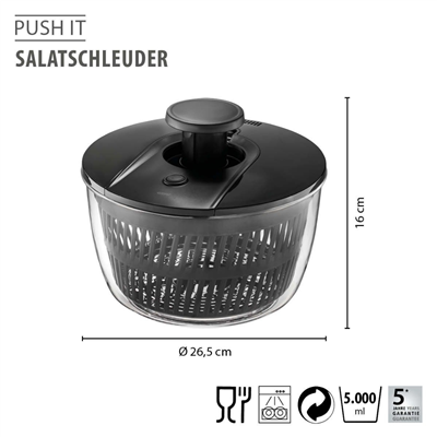 Push It Salata Kurutucusu Plastik Ø 25 Cm - 5 L