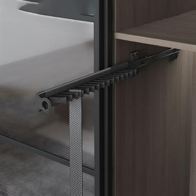 Raylı Alüminyum Kravatlık Antrasit Renk