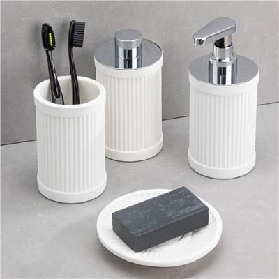 Reçine Tezgah Üstü Katı Sabunluk Beyaz 25X133X133 Mm