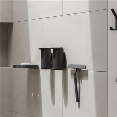 Rim Cam Sileceği Siyah 30 cm + Duvara Montaj Aparatlı