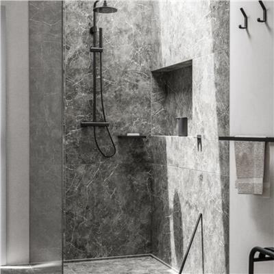 Rim Duvara Monte Dikdörtgen Banyo Rafı Siyah 44x11 cm