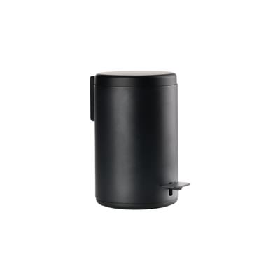 Rim Duvara Monte Pedallı Çöp Kovası 3 L Siyah