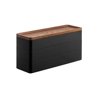 Rin Üç Raflı Siyah Düzenleyici