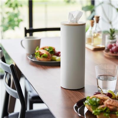 Rın Yuvarlak Mendil Kutusu Beyaz