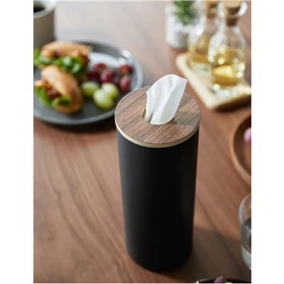 Rın Yuvarlak Mendil Kutusu Siyah