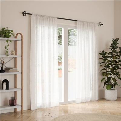 RINGLET Tekli Perde Çubuğu 107-305 cm Mat Siyah