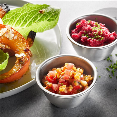 Rıno Paslanmaz Çelik 2Li Mini Salata Kaseleri Saklama Amaçlı 100 Ml