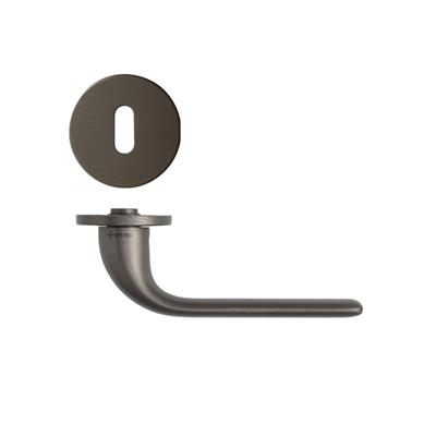 Rıven Rozetli Kapı Kolu Kalaylı Siyah Saten Renk