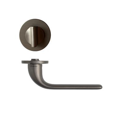 Rıven Rozetli Kapı Kolu Kalaylı Siyah Saten Renk