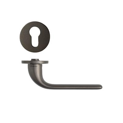 Rıven Rozetli Kapı Kolu Kalaylı Siyah Saten Renk