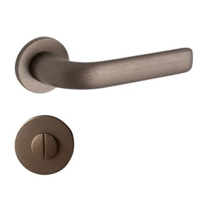 Rıven Rozetli Kapı Kolu Koyu Bronz Saten Renk