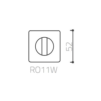 RO11 Kapı Kolu Rozeti WC Fırçalı Saten 52x52x9 mm