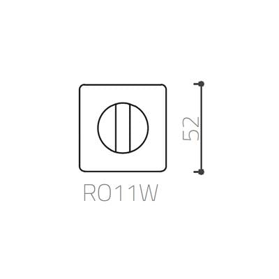 RO11 Kapı Kolu Rozeti Wc Saten Renk 52x52x9 mm