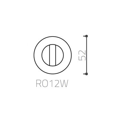 RO12 Kapı Kolu Rozeti Wc Saten Renk 52x52x9 mm