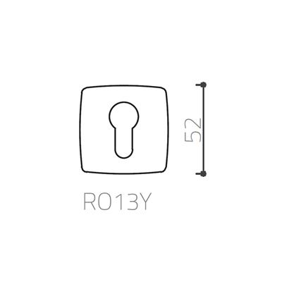 RO13 Kapı Kolu Rozeti Yale (Dış Kapı) Altın Renk 52x52x11 mm