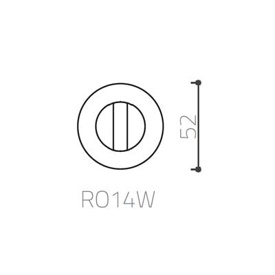 RO14 Kapı Kolu Rozeti Wc Antik Gümüş Renk 52x52x11 mm