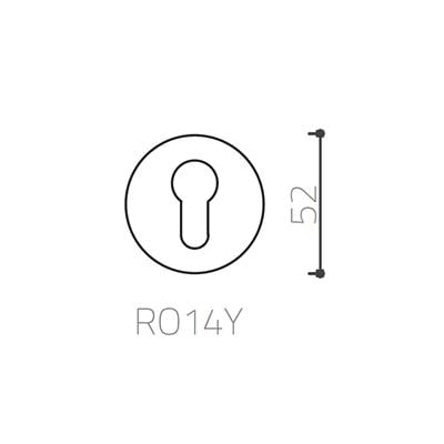 RO14 Kapı Kolu Rozeti Yale (Dış Kapı) Antik Gümüş Renk 52x52x11 mm
