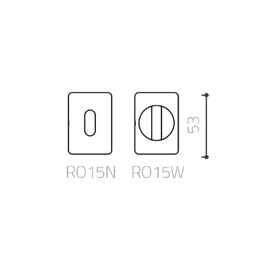 RO15 Kapı Kolu Rozeti Wc Siyah Renk 53x37x11 mm
