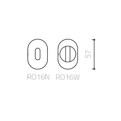 RO16 Kapı Kolu Rozeti WC Siyah 58x37x11 mm